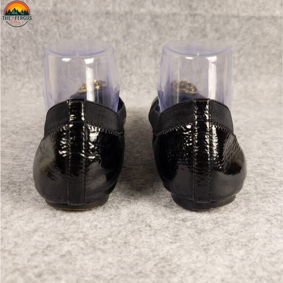 Tory Burch Caroline Ballet Flats Black Leather Round Toe Slip-On Women's Sz 7M - Picture 7 of 15
